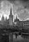 И. Н. Павлов. «У старого Московского моста». Цветная гравюра на линолеуме. 1944.