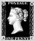 Первые марки. Английская марка «Черный пенни». 1840.
