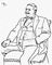 Портрет Пикассо. Портрет Л. С. Бакста. Рисунок карандашом. 1922. Частное собрание. Франция.