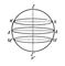 Рис. 4. Изображение небесной сферы для полюса (j = 90°).