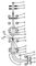 Рис. 6. Принципиальная схема просвечивающего растрового электронного микроскопа (ПРЭМ): 1 - автоэмиссионный катод; 2 -промежуточный анод; 3 - анод; 4 - отклоняющая система для юстировки пучка; 5 - диафрагма «осветителя»; 6, 8 - отклоняющие системы для развертки электронного зонда; 7 - магнитная длиннофокусная линза; 9 - апертурная диафрагма; 10 - магнитный объектив; 11 - объект; 12, 14 - отклоняющие системы; 13 - кольцевой коллектор рассеянных электронов; 15 - коллектор нерассеянных электронов (убирается при работе со спектрометром); 16 - магнитный спектрометр, в котором электронные пучки поворачиваются магнитным полем на 90°; 17 - отклоняющая система для отбора электронов с различными потерями энергии; 18 - щель спектрометра; 19 - коллектор; ВЭ - поток вторичных электронов hn - рентгеновское излучение.