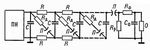 Рис. 1. Схема генератора импульсных напряжений (ГИН, или схема Аркадьева - Маркса): ПН - источник постоянного напряжения; С - конденсаторы; R - зарядные сопротивления; Rд - демпфирующие сопротивления: Rp - разрядное сопротивление; П - искровые промежутки; О - объект испытания.