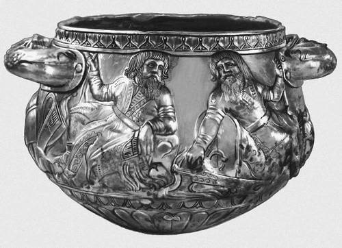 «Гайманова могила». Чаша с рельефными изображениями скифских воинов