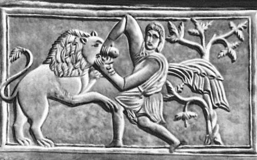 «Геракл (?), борющийся со львом» (Киевская Русь)