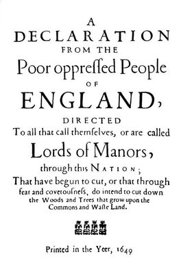 «Декларация бедного угнетенного народа Англии», титульный лист