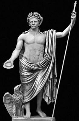 «Император Клавдий в образе Юпитера». Мрамор