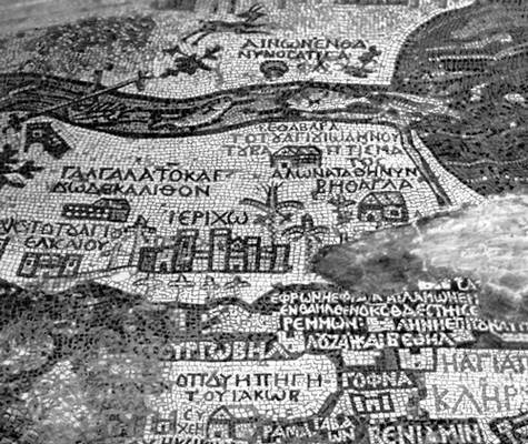 «Карта Палестины». Мозаика (Иордания)