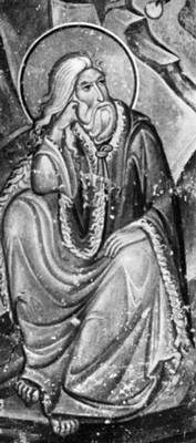 «Св. Илья». Деталь фрески монастыря Морача (Черногория)