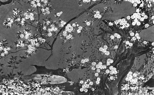 «Цветущая вишня». Деталь ширмы (Япония)