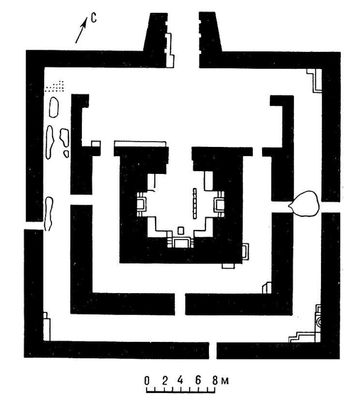 Ак-Бешим. Буддийский храм (план)