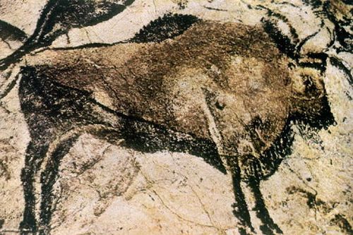 Альтамира. Наскальное изображение бизона. Палеолит.