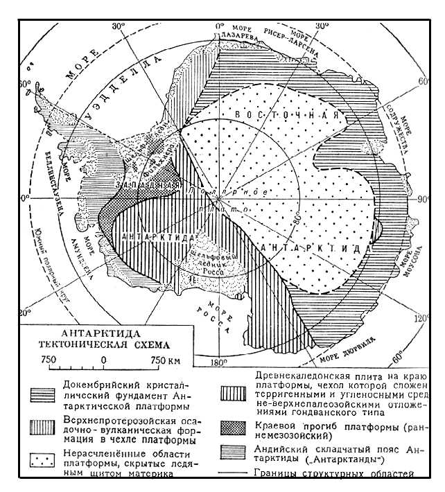 Антарктида (тектоническая схема)