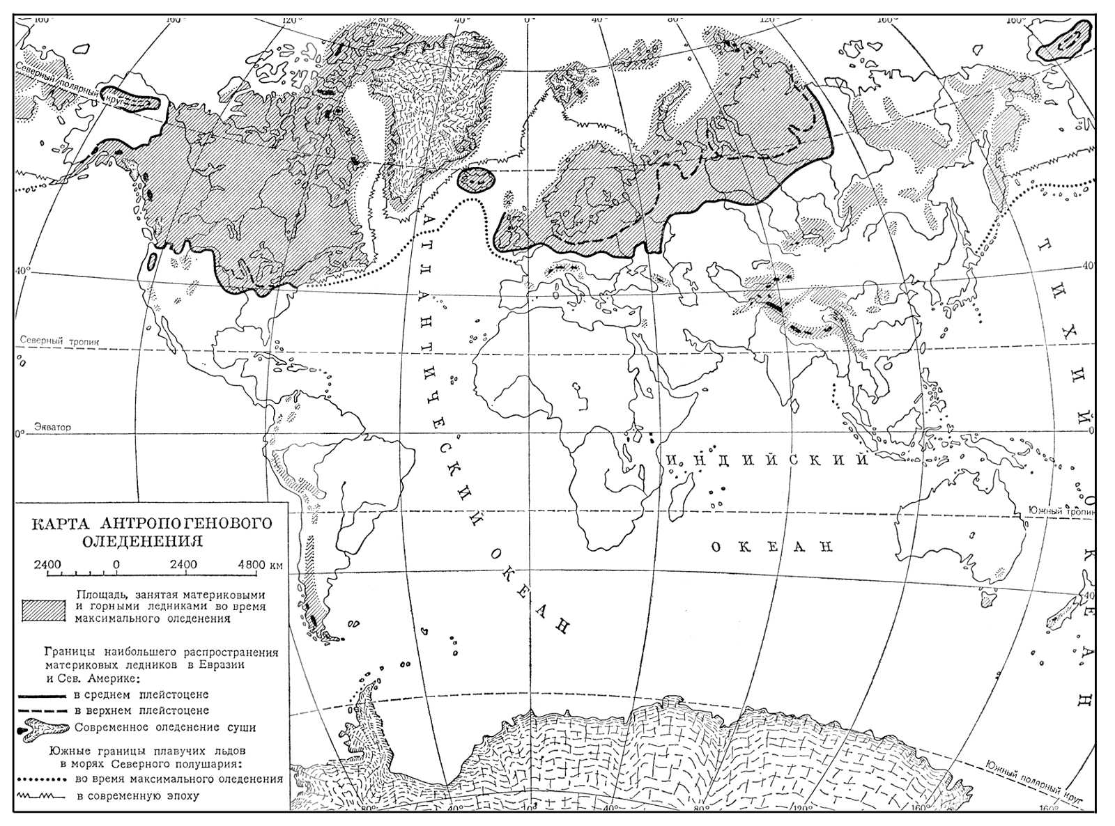 Антропогеновое обледенение (карта)
