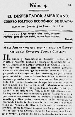 Газета Идальго, фотокопия (Мексика)
