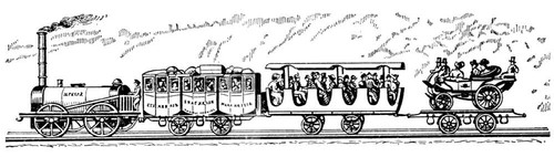 Железнодорожный состав с пассажирскими вагонами
