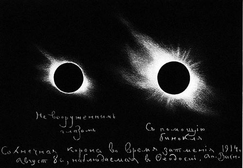 Затмение 21 августа 1914. Рисунок А. М. Васнецова
