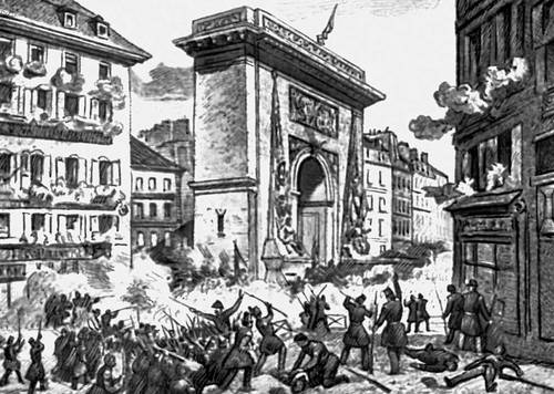 Июньское восстание 1848. Литография (Франция)