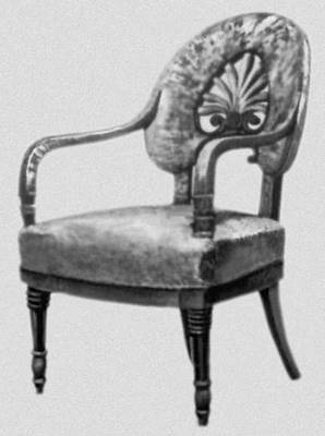 Кресло в стиле ампир. Россия
