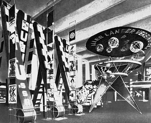Лисицкий Л. М. Зал советского павильона на международной выставке «Пресса»