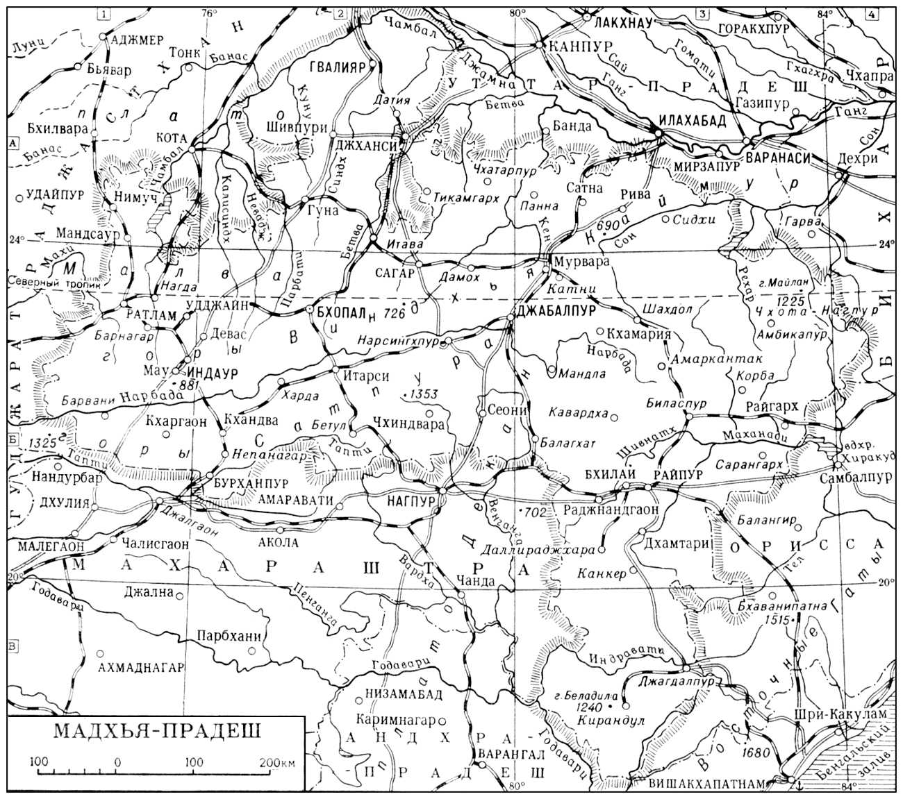 Мадхья-Прадеш (карта)