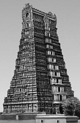 Мадурай. Гопурам храма Шивы
