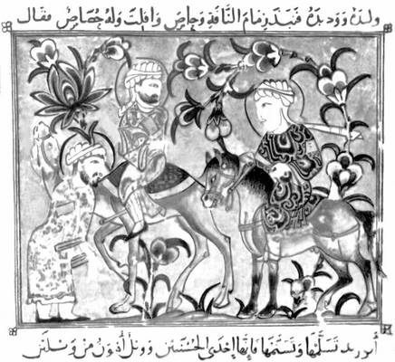 Миниатюра рукописи «Макамат» (Египет)