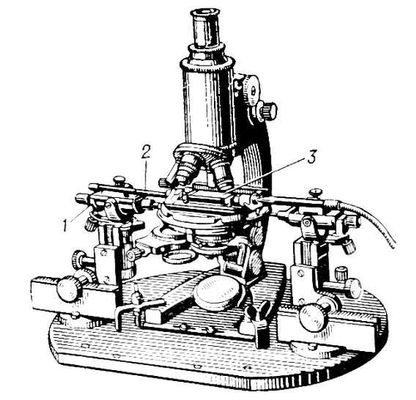 Микроманипулятор с микроскопом