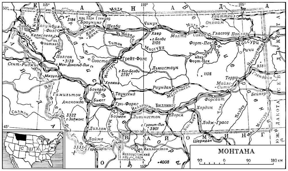 Монтана (карта)