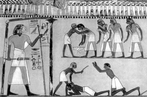 Наказание слуги. Фреска (Древний Египет)