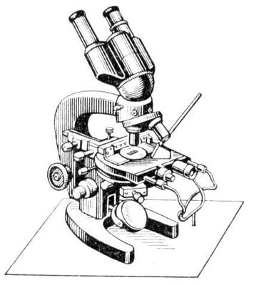 Нагревательный столик на микроскопе