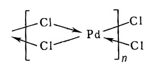 Неорганический хлористый палладий (структурная модель)