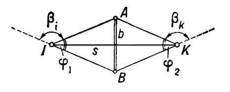 Определение длины стороны полигонометрического хода