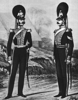 Офицер и рядовой лейб-гвардии Конно-Гренадерского полка