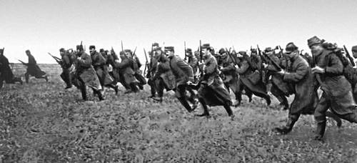 Первая мировая война. Атака французской пехоты