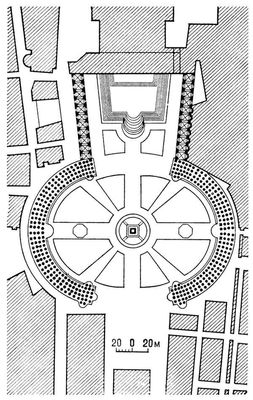 Площадь св. Петра в Риме. План