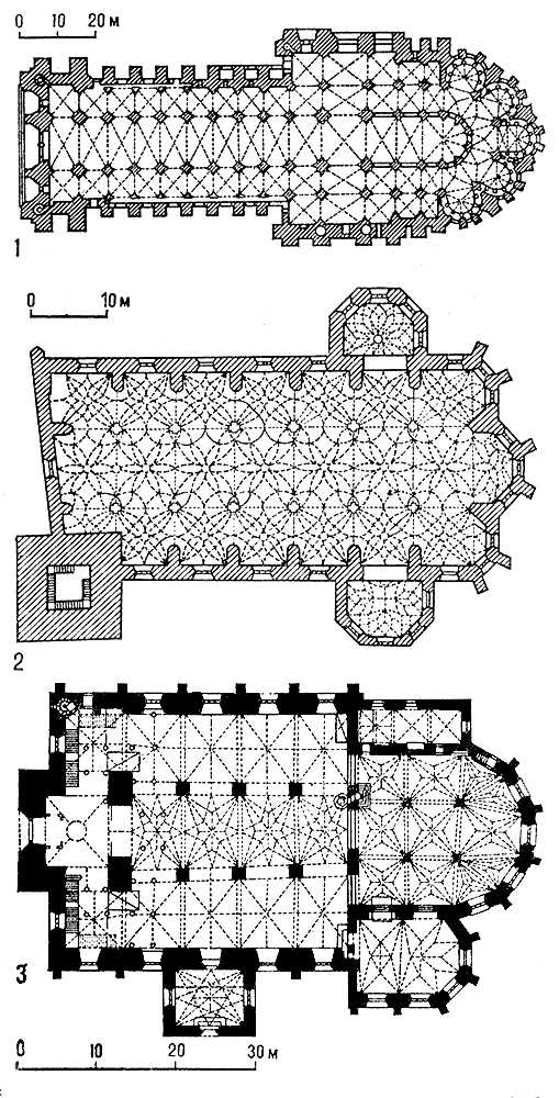 Планы готических храмов