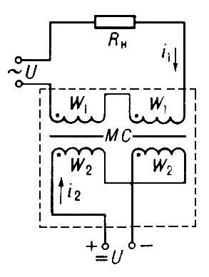 Простейший магнитный усилитель (схема)