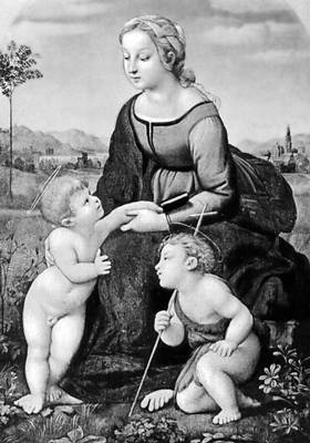 Рафаэль. «Мадонна с младенцем и Ионном Крестителем»