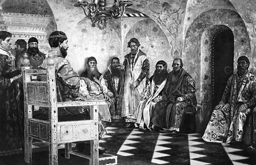 Рябушкин А. П. «Сидение царя Михаила Федоровича с боярами в его государевой комнате»