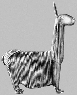 Серебряная фигурка ламы (Перу)