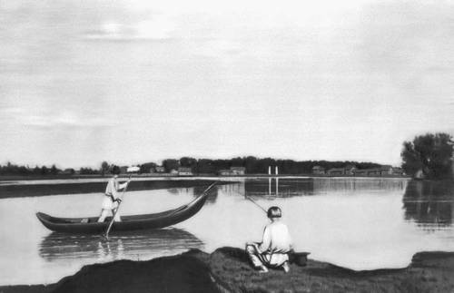 Сорока Г. В. «Рыбаки. Вид на озеро Молдино»