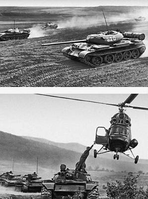 Советские танковые войска на учениях