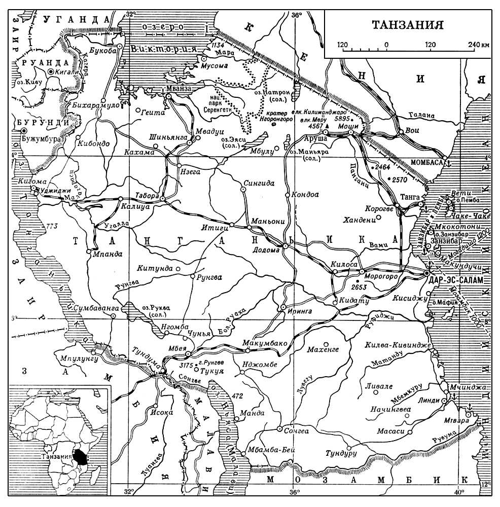 Танзания (карта)