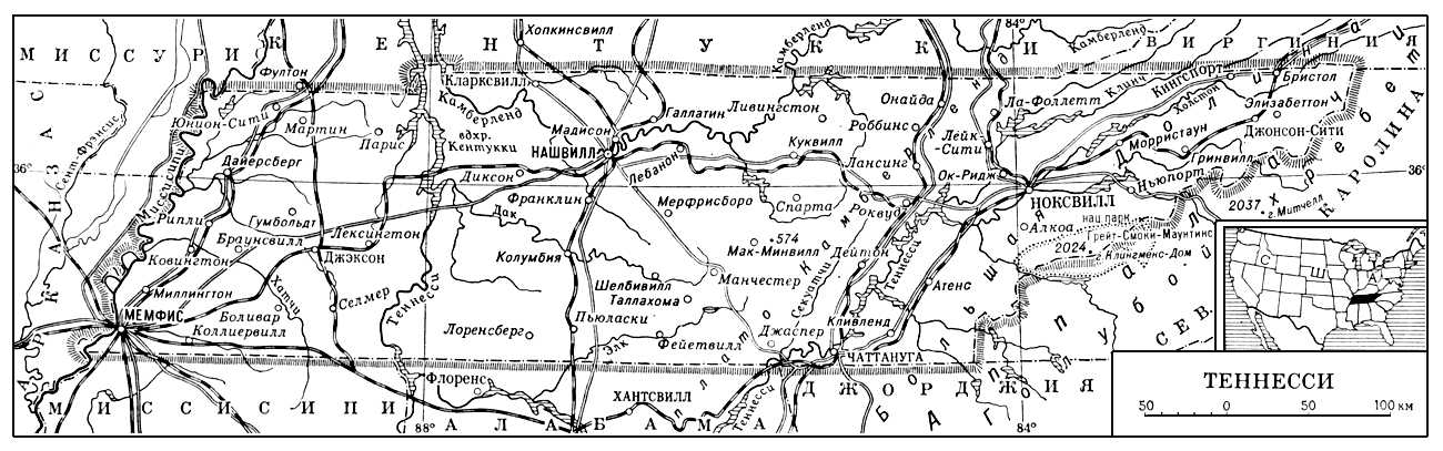 Теннесси (карта)