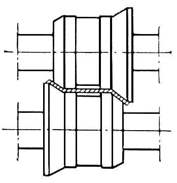 Формовка с наборными валками (схема)