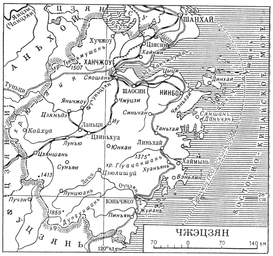 Чжэцзян (карта)