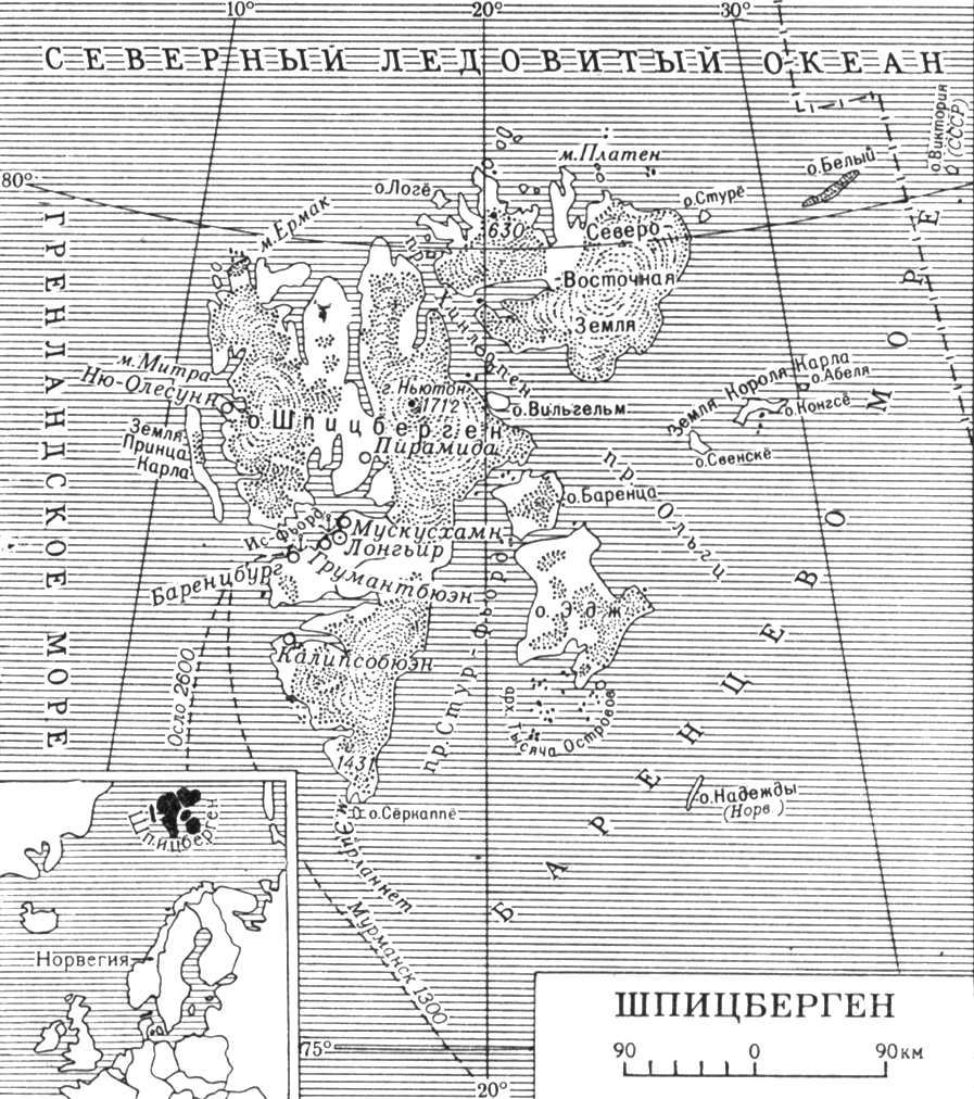 Шпицберген (карта)