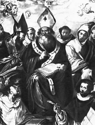 Эррера Старший Ф. де. «Св. Василий Великий, диктующий устав монашеской жизни»